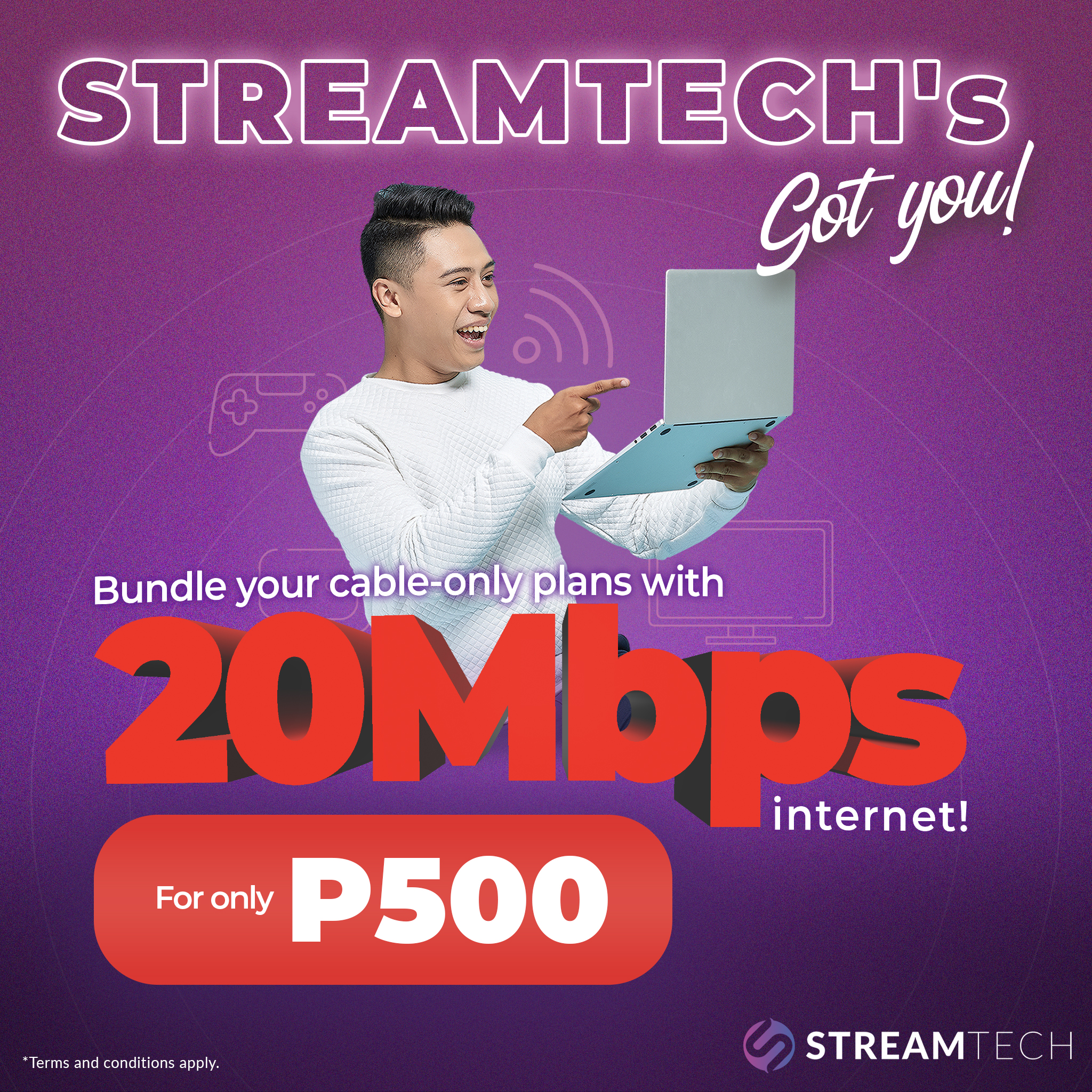 For only PhP 500, You'll Get 20 Mbps of Fiber Internet with Streamtech