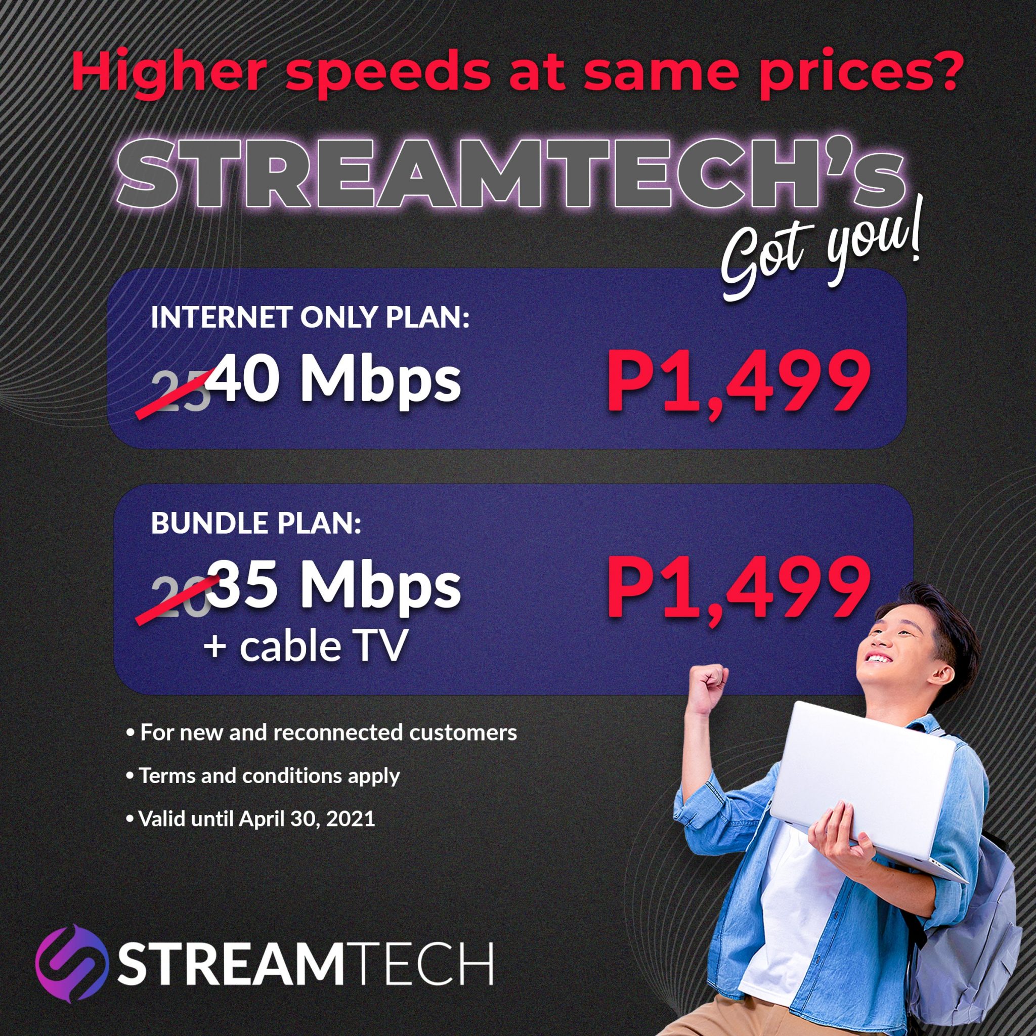 Streamtech's fiber internet in batangas offers speed upgrade