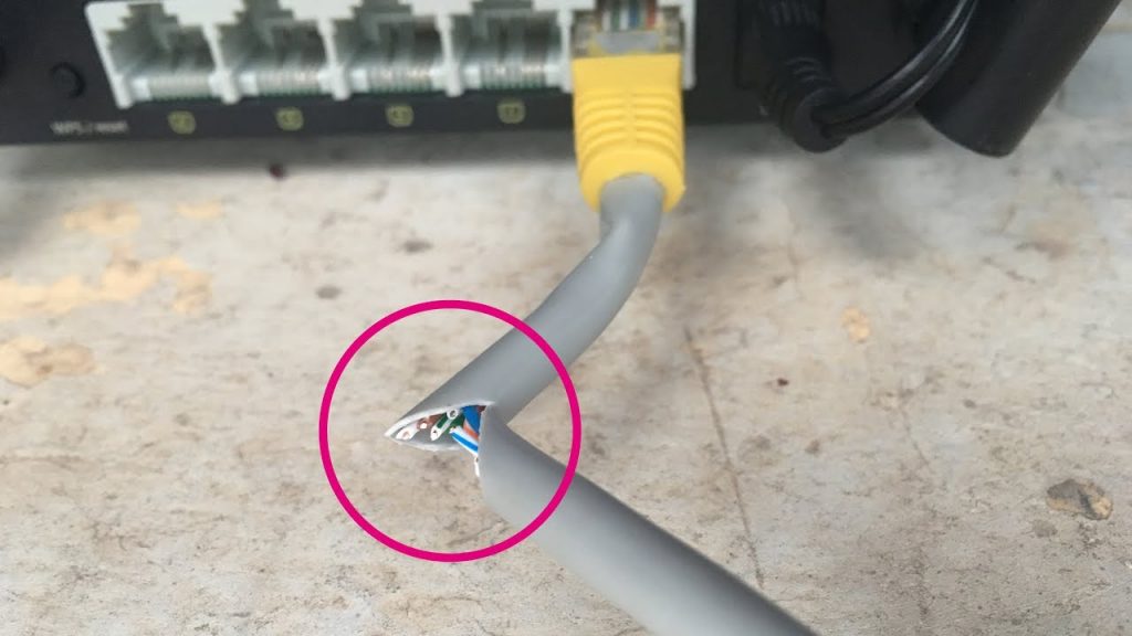 damaged cable - Streamtech fiber internet