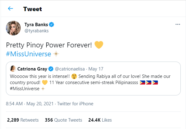 Tyra Banks Tweet - fast and stable fiber internet