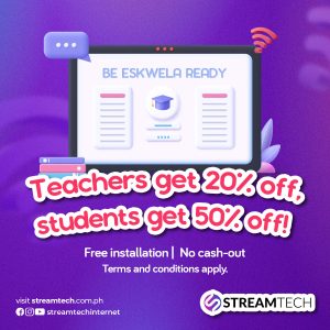 Teacher and student discount - back to school promo - fiber internet - streamtech