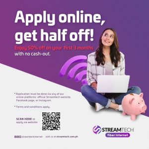 Big savings promo - Apply online - Streamtech Fiber Internet