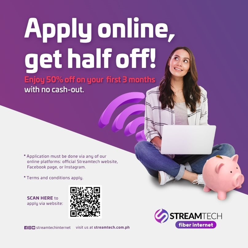 Big savings promo - Apply online - Streamtech Fiber Internet