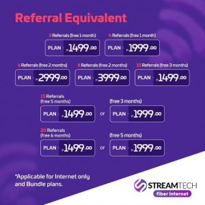 referral promo - Streamtech Fiber Internet