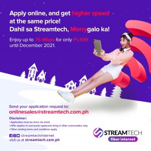 Apply online because Merrygalo ka kay Streamtech
